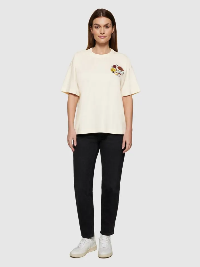 KnowledgeCotton Apparel TShirts And Tops Relaxed Fit Camp Print Tee Gotsvegan 8211 Women KnowledgeCotton Apparel TShirts And Tops Relaxed Fit Camp Print Tee Gotsvegan 8211 Women