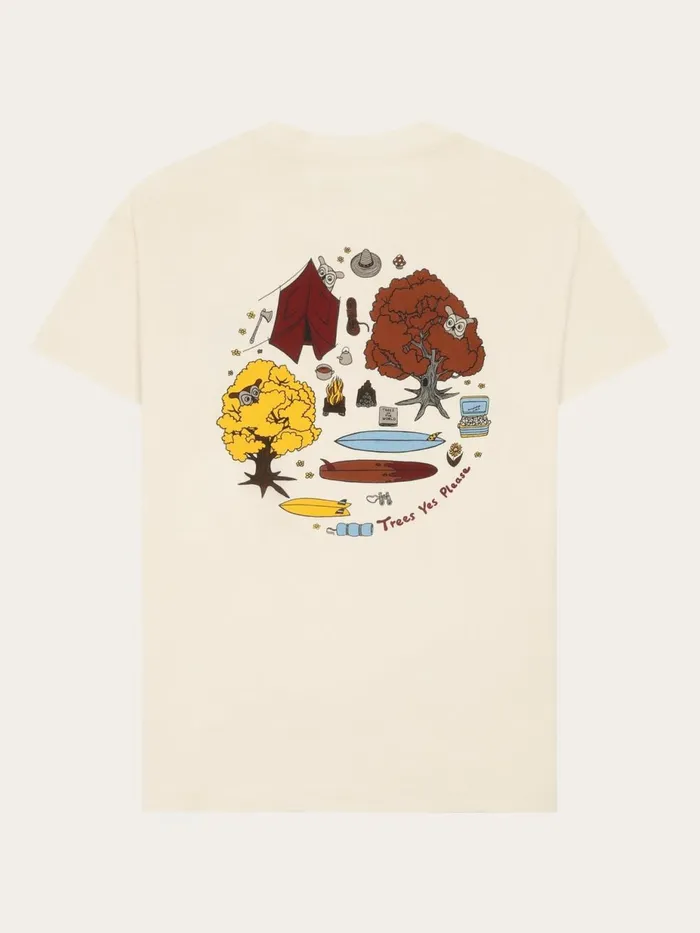 KnowledgeCotton Apparel TShirts And Tops Relaxed Fit Camp Print Tee Gotsvegan 8211 Women KnowledgeCotton Apparel TShirts And Tops Relaxed Fit Camp Print Tee Gotsvegan 8211 Women