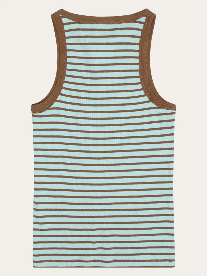 KnowledgeCotton Apparel TShirts And Tops Striped Racer Rib Top Light Blue Stripe 8211 Women KnowledgeCotton Apparel TShirts And Tops Striped Racer Rib Top Light Blue Stripe 8211 Women