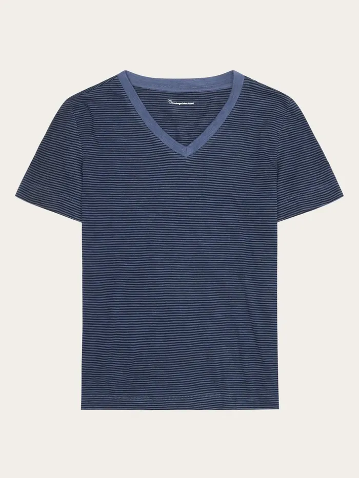 KnowledgeCotton Apparel TShirts And Tops Vneck Slub Tshirt Gotsvegan 8211 Women KnowledgeCotton Apparel TShirts And Tops Vneck Slub Tshirt Gotsvegan 8211 Women