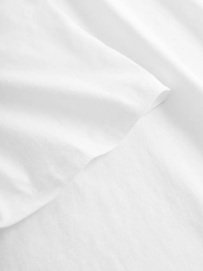 KnowledgeCotton Apparel TShirts Regular Fit Badge Tshirt Bright White 8211 Men