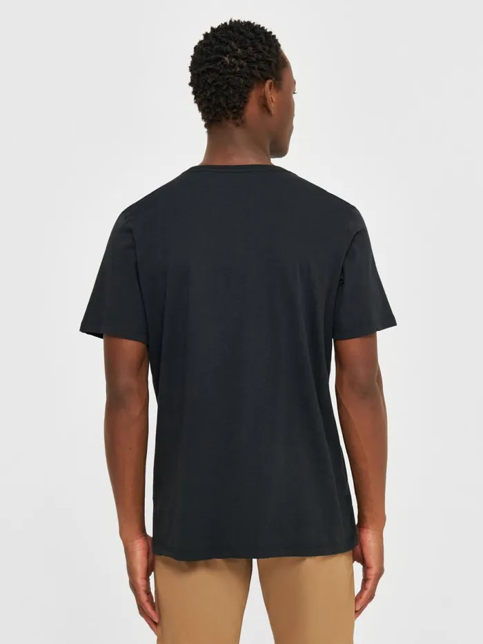 KnowledgeCotton Apparel TShirts Regular Fit Basic Tee Black Jet 8211 Men KnowledgeCotton Apparel TShirts Regular Fit Basic Tee Black Jet 8211 Men
