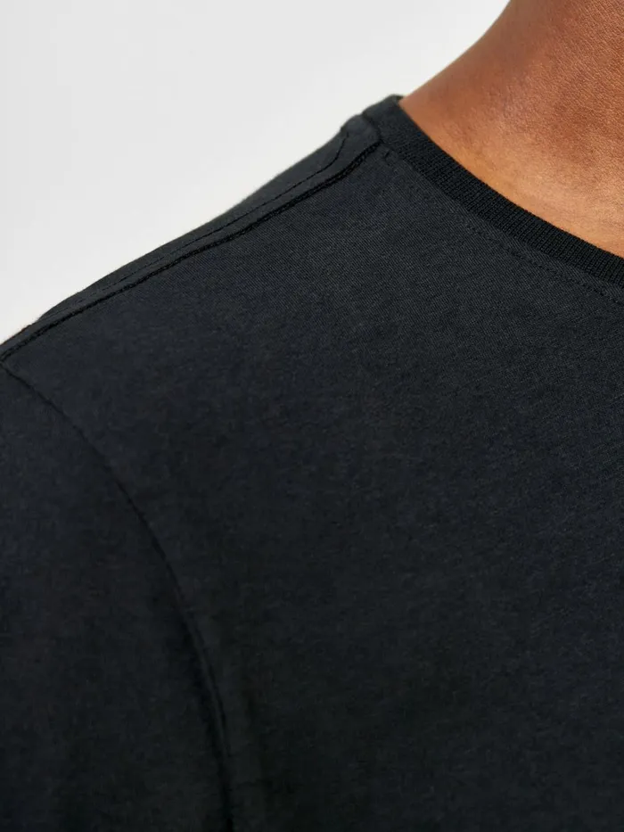 KnowledgeCotton Apparel TShirts Regular Fit Basic Tee Black Jet 8211 Men KnowledgeCotton Apparel TShirts Regular Fit Basic Tee Black Jet 8211 Men
