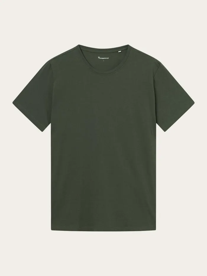 KnowledgeCotton Apparel TShirts Regular Fit Basic Tee Forrest Night 8211 Men
