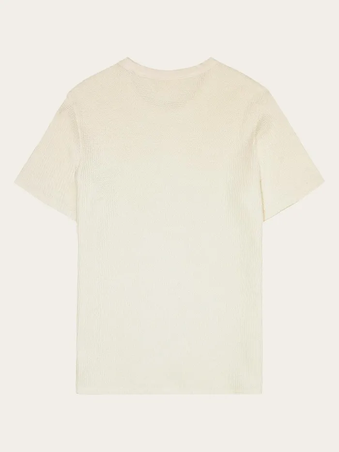 KnowledgeCotton Apparel TShirts Regular Waffle Short Sleeved Crew Neck Tshirt GOTSVegan Egret 8211 Men KnowledgeCotton Apparel TShirts Regular Waffle Short Sleeved Crew Neck Tshirt GOTSVegan Egret 8211 Men
