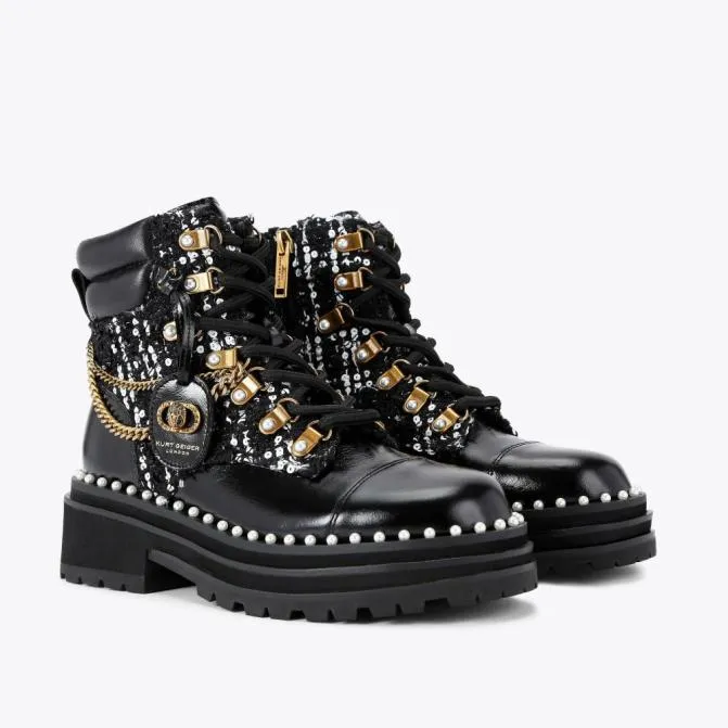 Kurt Geiger Boots Chelsea Combat Boot Black White 8211 Women