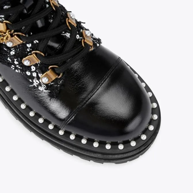 Kurt Geiger Boots Chelsea Combat Boot Black White 8211 Women