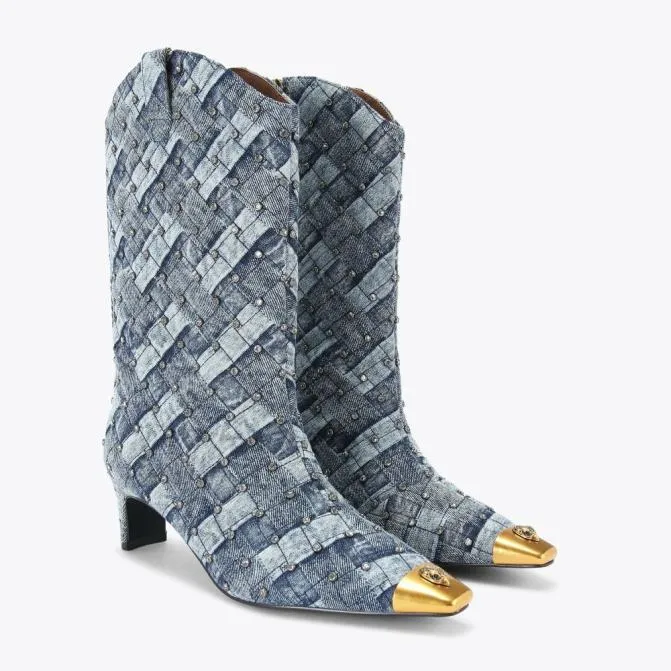 Kurt Geiger Boots Regent Denim Western Boot Denim 8211 Women
