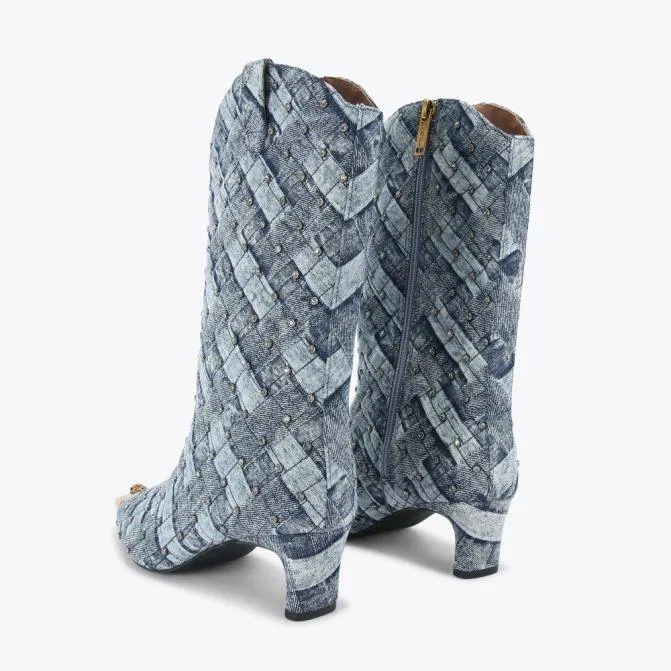 Kurt Geiger Boots Regent Denim Western Boot Denim 8211 Women