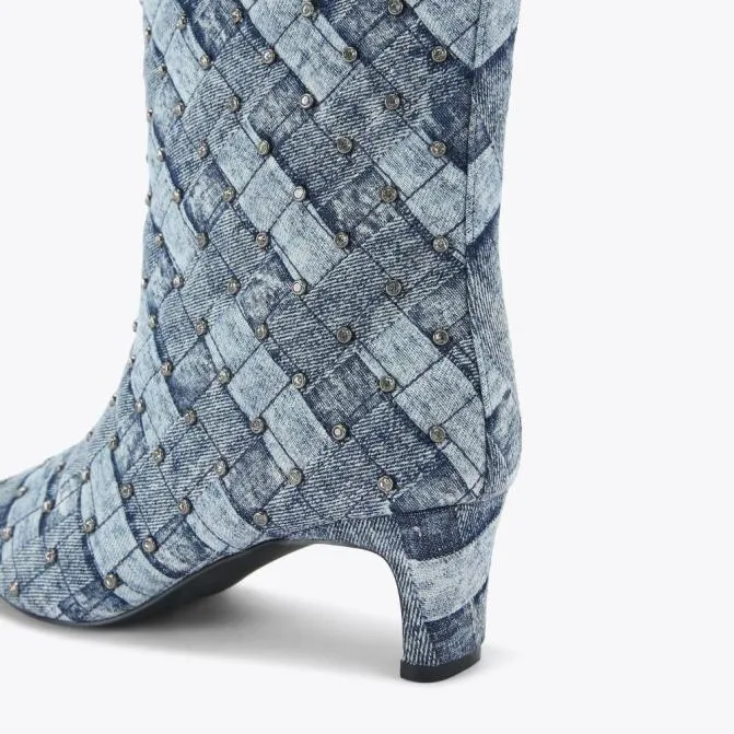 Kurt Geiger Boots Regent Denim Western Boot Denim 8211 Women