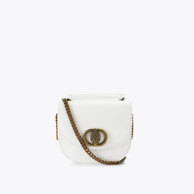 Kurt Geiger Crossbody Bags Chelsea Saddle Bag White 8211 Women
