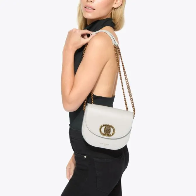 Kurt Geiger Crossbody Bags Chelsea Saddle Bag White 8211 Women