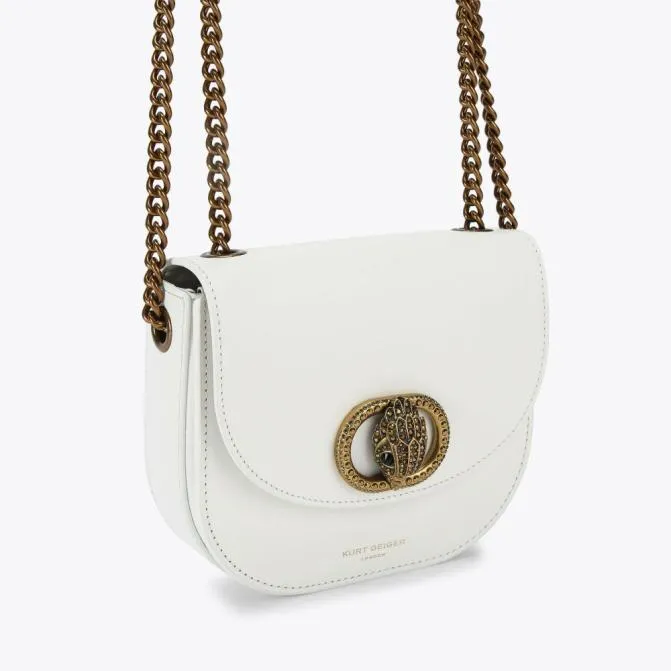 Kurt Geiger Crossbody Bags Chelsea Saddle Bag White 8211 Women