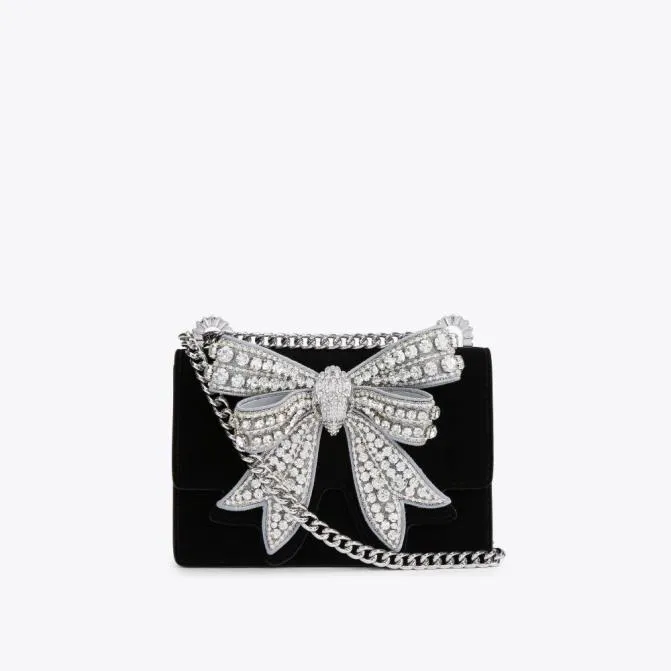 Kurt Geiger Crossbody Bags Small Shoreditch Bow Bag Black White 8211 Women