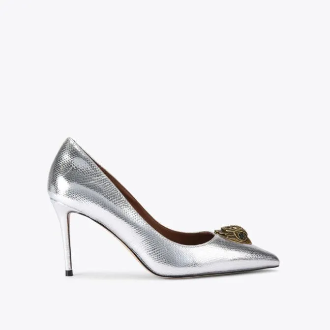 Kurt Geiger Heels Belgravia Eagle Court Heel Silver 8211 Women