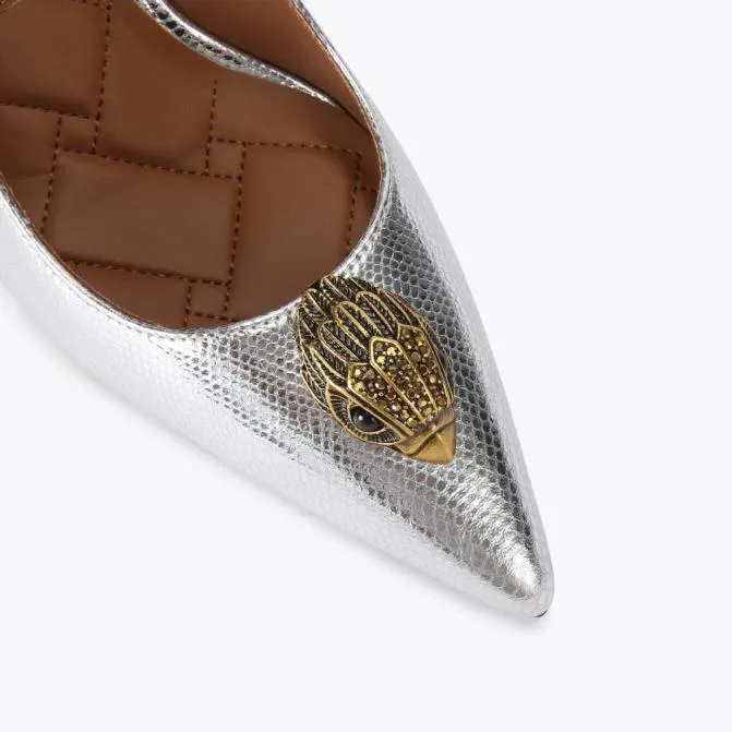 Kurt Geiger Heels Belgravia Eagle Court Heel Silver 8211 Women