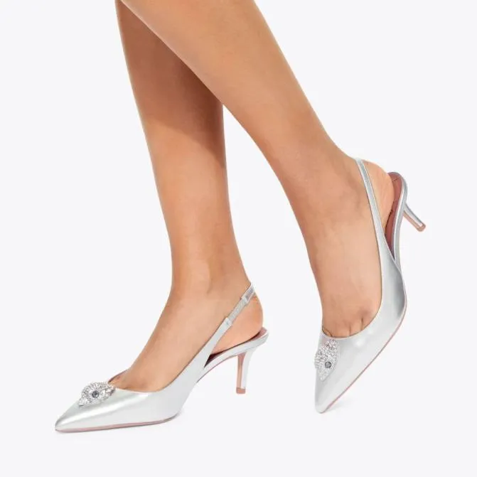 Kurt Geiger Heels Belgravia Sling Back Heel Silver 8211 Women