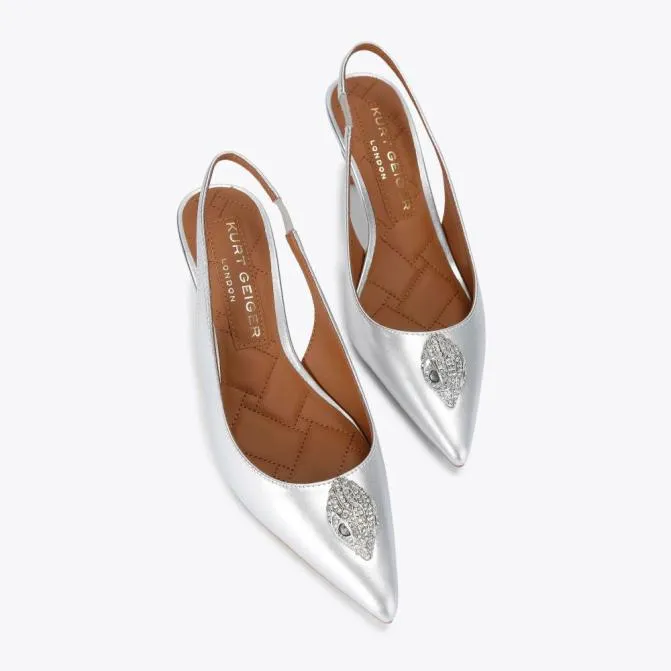 Kurt Geiger Heels Belgravia Sling Back Heel Silver 8211 Women