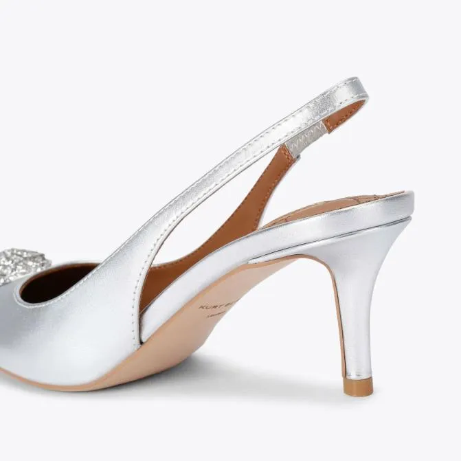 Kurt Geiger Heels Belgravia Sling Back Heel Silver 8211 Women