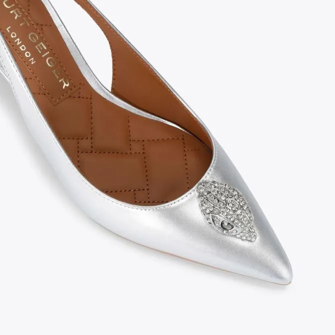 Kurt Geiger Heels Belgravia Sling Back Heel Silver 8211 Women