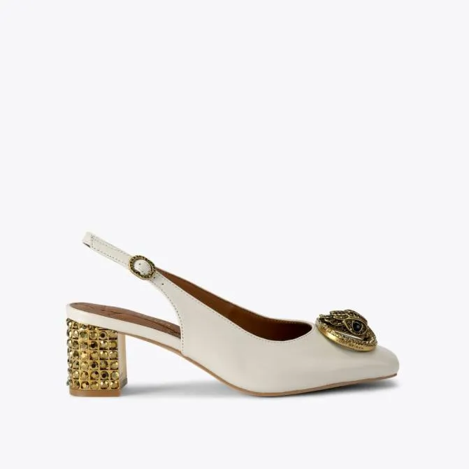 Kurt Geiger Heels Chelsea Block Sling Back Heel Bone 8211 Women