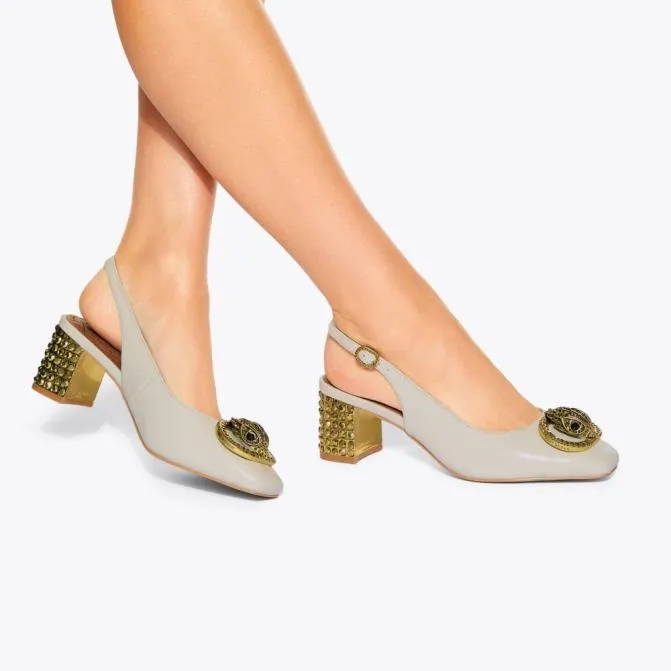 Kurt Geiger Heels Chelsea Block Sling Back Heel Bone 8211 Women