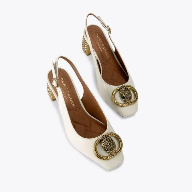 Kurt Geiger Heels Chelsea Block Sling Back Heel Bone 8211 Women