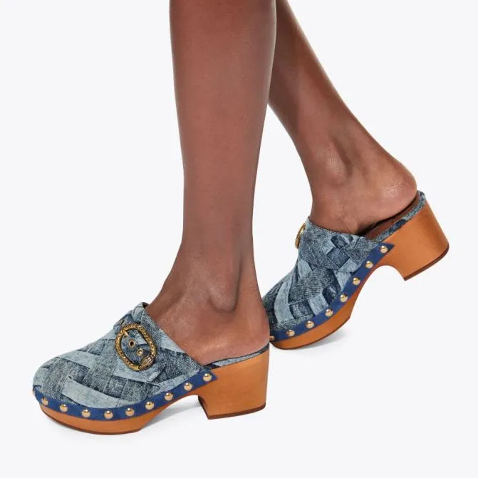 Kurt Geiger Heels Mayfair Clog Denim 8211 Women