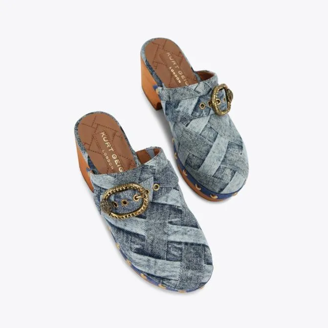 Kurt Geiger Heels Mayfair Clog Denim 8211 Women
