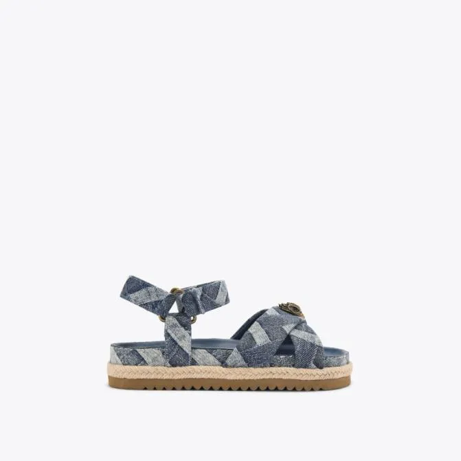 Kurt Geiger Kids Junior Kensington Espadrille Sandal Blue 8211 Women