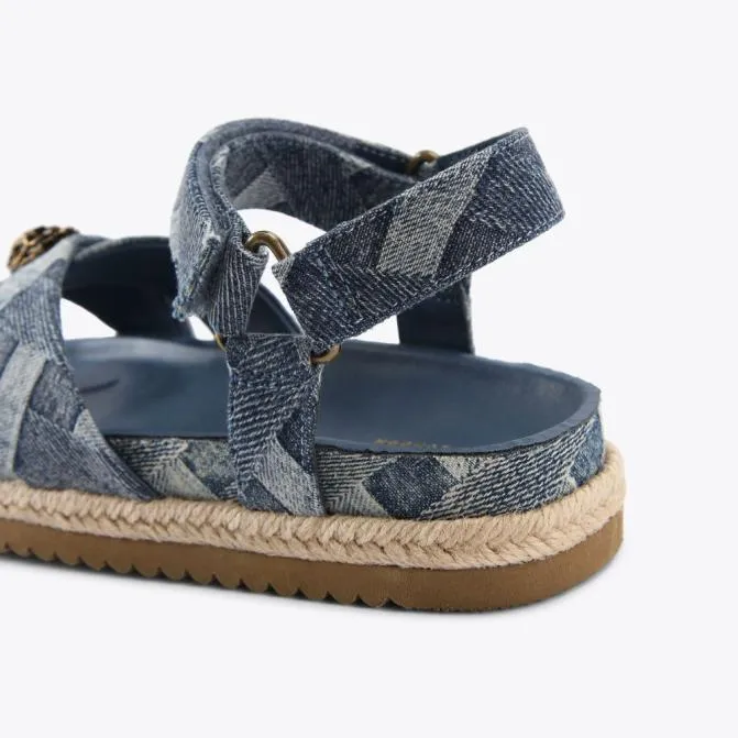 Kurt Geiger Kids Junior Kensington Espadrille Sandal Blue 8211 Women
