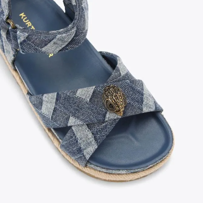 Kurt Geiger Kids Junior Kensington Espadrille Sandal Blue 8211 Women