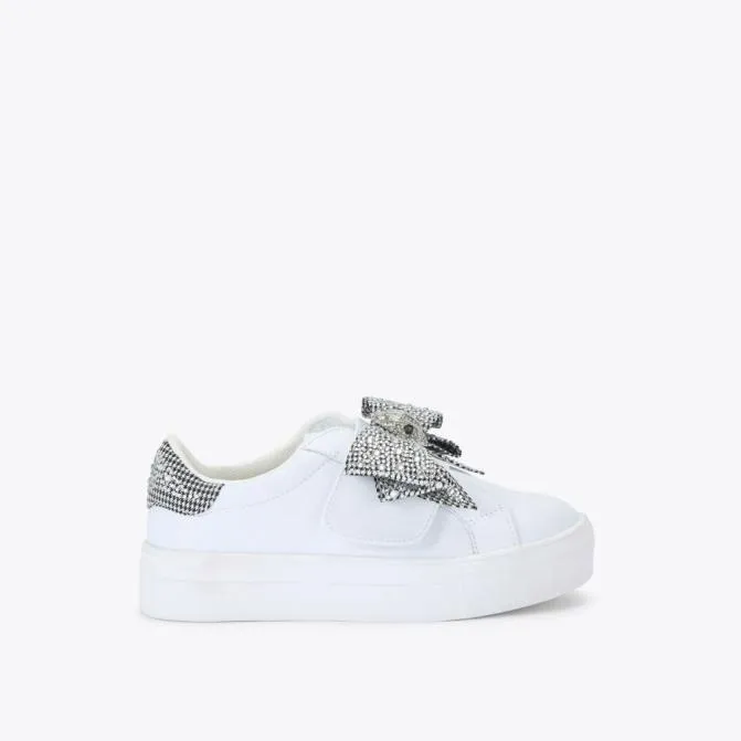 Kurt Geiger Kids Mini Laney Bow Silver Combination 8211 Women
