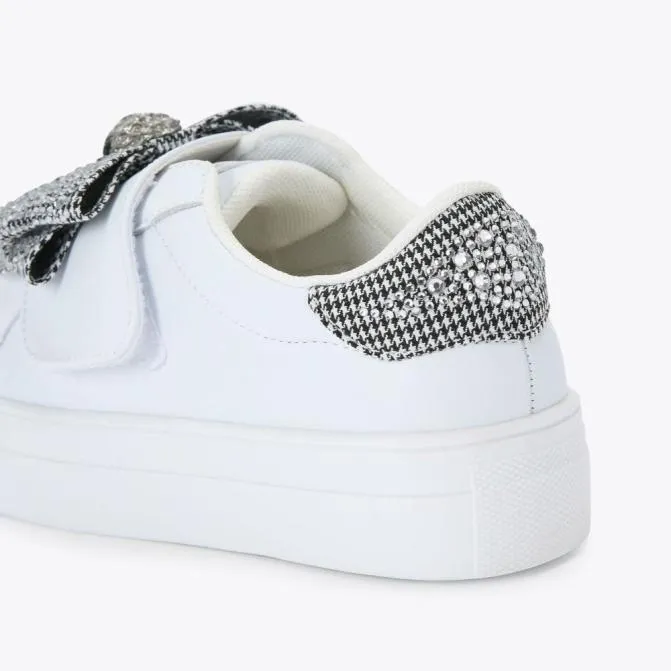 Kurt Geiger Kids Mini Laney Bow Silver Combination 8211 Women