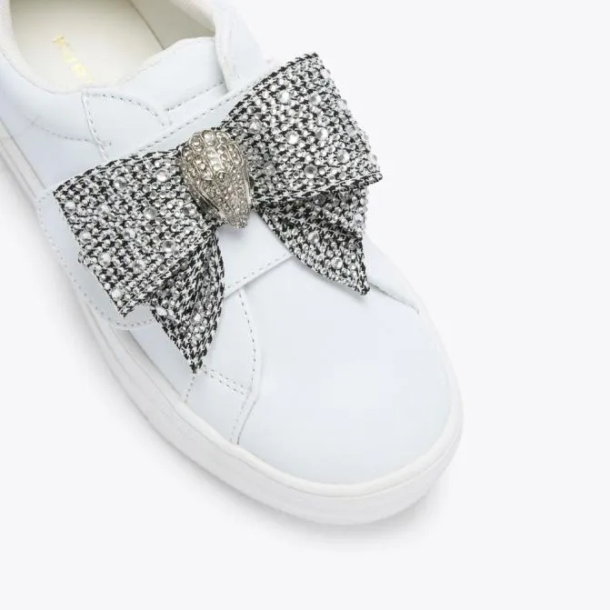 Kurt Geiger Kids Mini Laney Bow Silver Combination 8211 Women