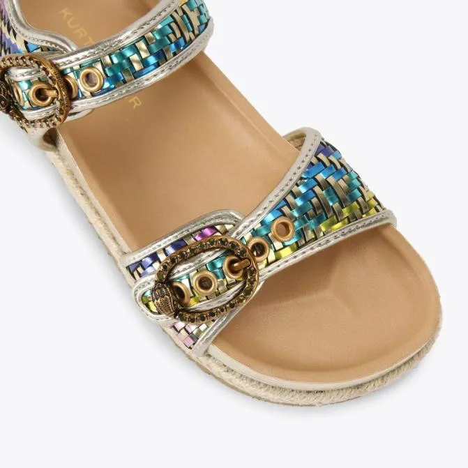 Kurt Geiger Kids Mini Mayfair Epsadrille Gold Combination 8211 Women