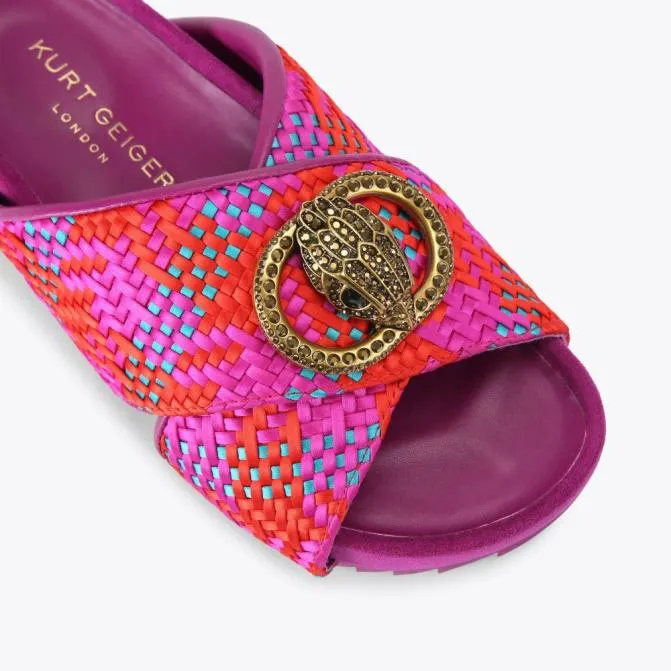 Kurt Geiger Sandals Chelsea Cross Strap Fushia Combination 8211 Women