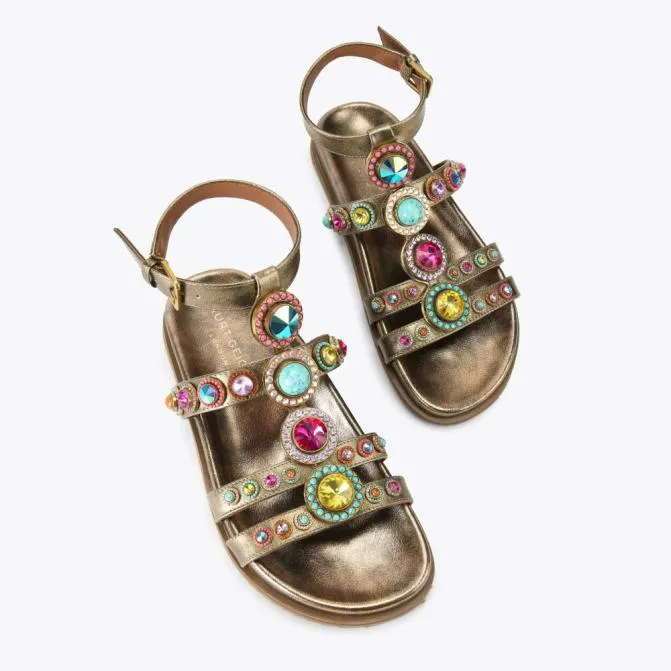 Kurt Geiger Sandals Octavia Flexi Gladiator Sandal Bronze Combination 8211 Women