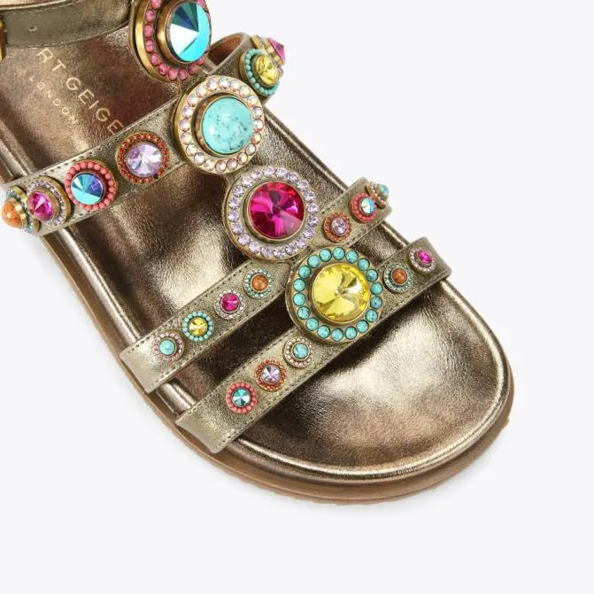 Kurt Geiger Sandals Octavia Flexi Gladiator Sandal Bronze Combination 8211 Women
