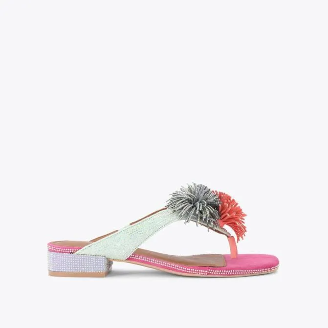 Kurt Geiger Sandals Pom Pom Tbar Flat Sandal Multiother 8211 Women