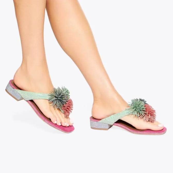 Kurt Geiger Sandals Pom Pom Tbar Flat Sandal Multiother 8211 Women