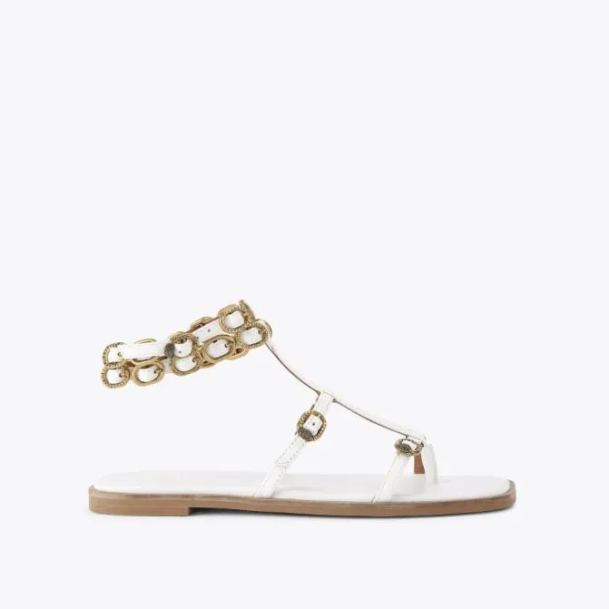 Kurt Geiger Sandals Regent Flat Gladiator Sandal White 8211 Women