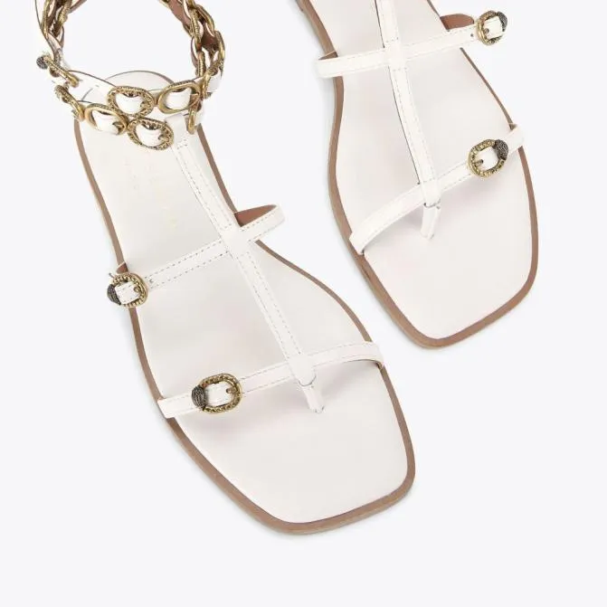 Kurt Geiger Sandals Regent Flat Gladiator Sandal White 8211 Women