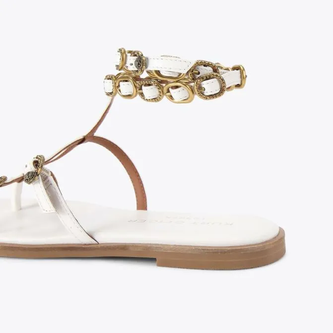 Kurt Geiger Sandals Regent Flat Gladiator Sandal White 8211 Women