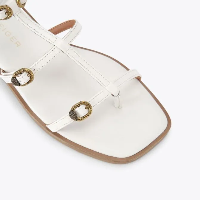 Kurt Geiger Sandals Regent Flat Gladiator Sandal White 8211 Women