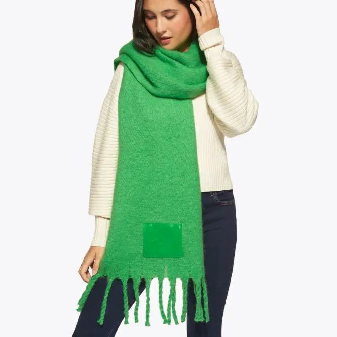 Kurt Geiger Scarves and Gloves Yarndye Scarf Green 8211 Women