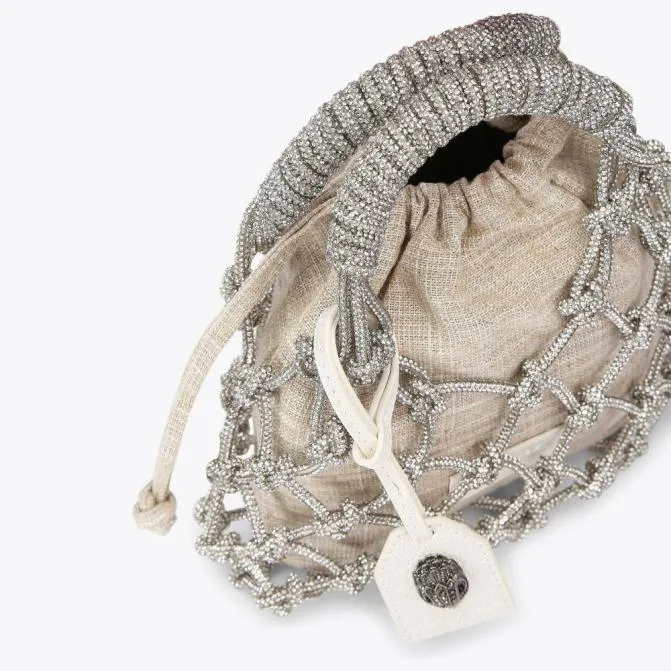 Kurt Geiger Shoulder Bags Small Macrame Crystal Bag Silver Combination 8211 Women
