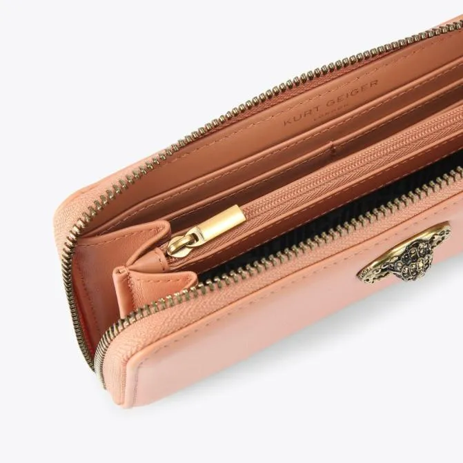 Kurt Geiger Wallets and Purses Chelsea Zip Around Wallet Tan Combination 8211 Women