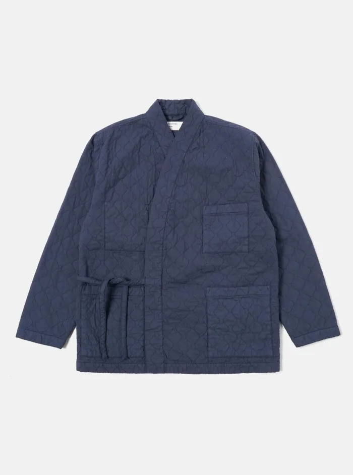 Kyoto Work Jacket In Dark Navy Quilt Cotton Men Universal Works Coats and Outerwear