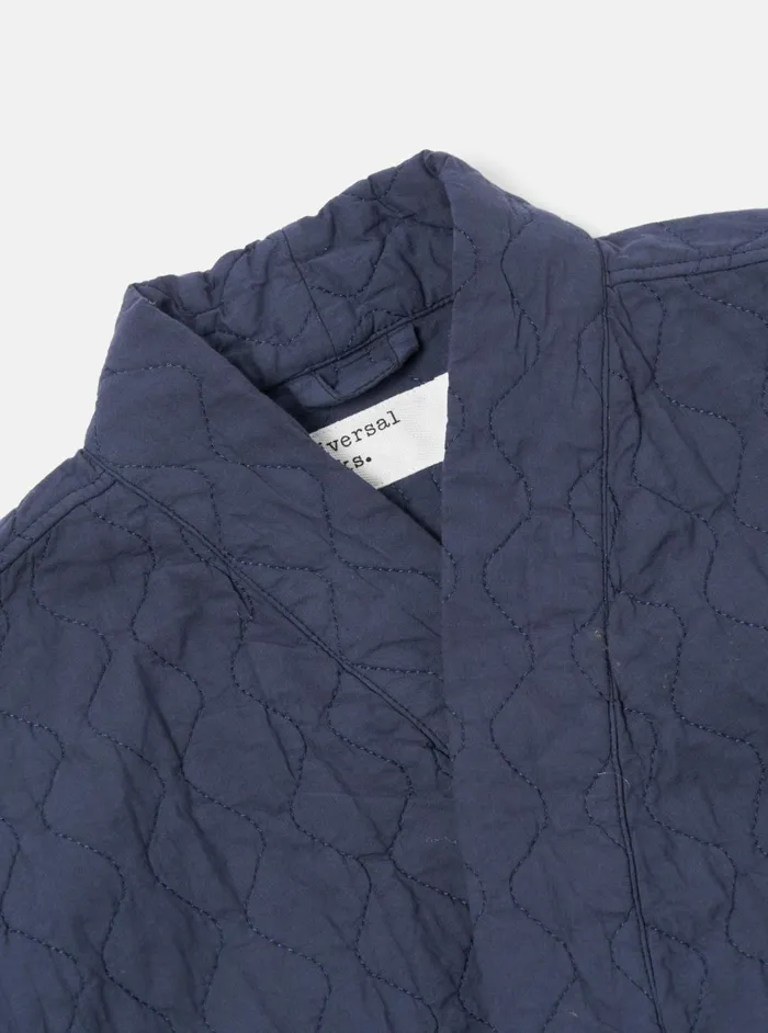 Kyoto Work Jacket In Dark Navy Quilt Cotton Men Universal Works Coats and Outerwear